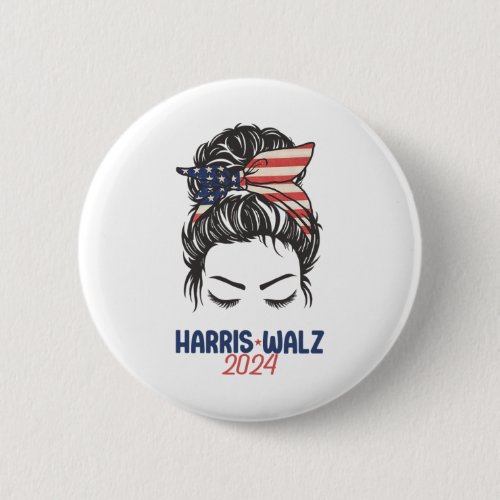 Walz 2024 Kamala Harris Tim Walz President Democra Button