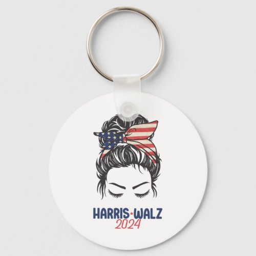 Walz 2024 Kamala Harris Tim Walz President Democra Keychain