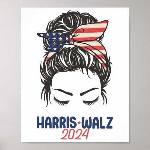 Walz 2024 Kamala Harris Tim Walz President Democra Poster