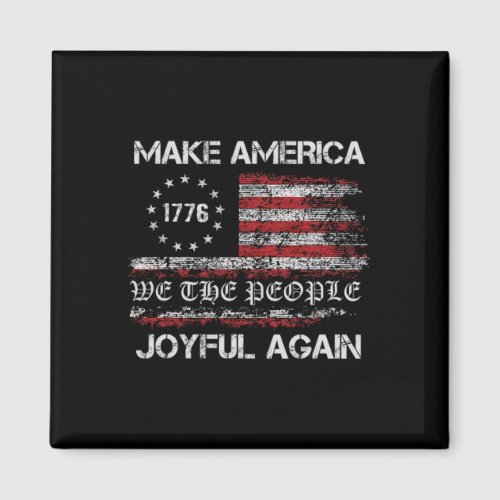 Walz 2024 Make America Joyful Again Vintage Usa Fl Magnet