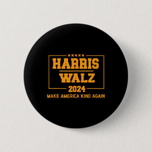 Walz 2024 Make America Kind Again Harris Waltz Quo Button