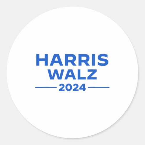 Walz 2024 President American Flag Kamala Harris  Classic Round Sticker