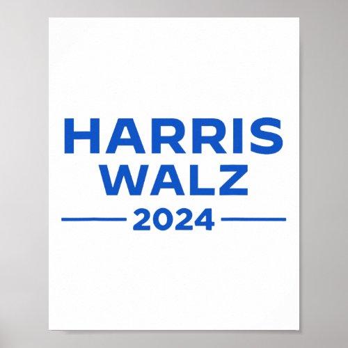 Walz 2024 President American Flag Kamala Harris  Poster