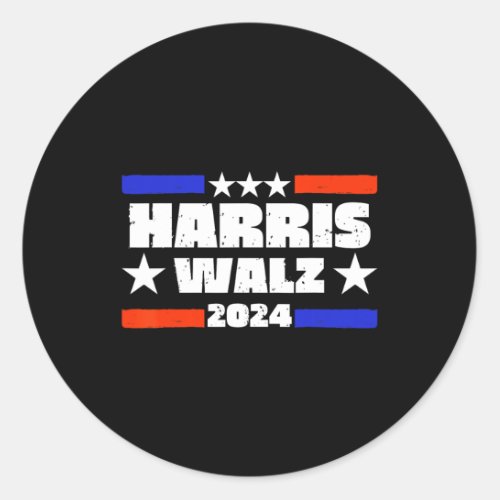 Walz 2024 President Campaign Election  Classic Round Sticker