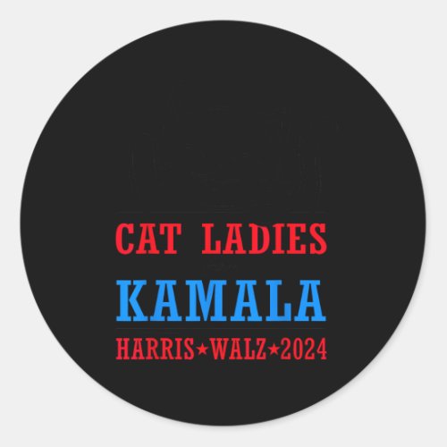 Walz 2024 President Election Kamala Harris Tim Wal Classic Round Sticker