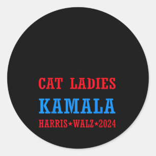 Walz 2024 President Election Kamala Harris Tim Wal Classic Round Sticker