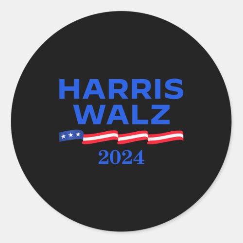 Walz 2024 President Election Kamala Harris Waltz  Classic Round Sticker