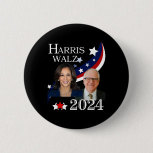 Walz 2024 Presidential Election Campaign Kamala Button