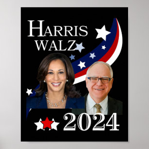 Walz 2024 Presidential Election Campaign Kamala  Poster