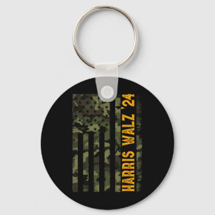 Walz 2024 Presidential Election Kamala Camo Flag  Keychain