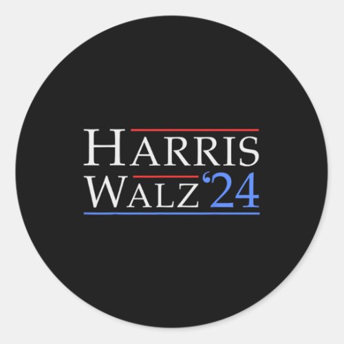 Walz 2024 Save Democracy 2024 Election Funny Harri Classic Round Sticker