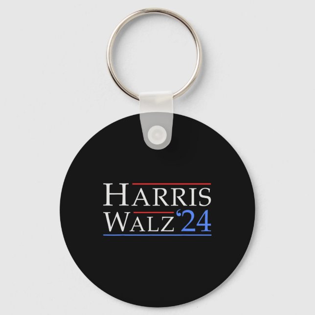 Walz 2024 Save Democracy 2024 Election Funny Harri Keychain (Front)