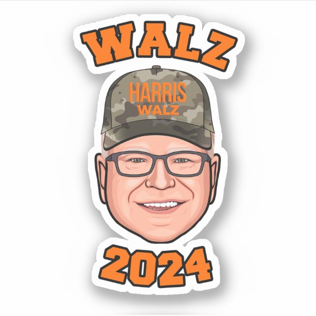 Walz 2024  sticker (Front)
