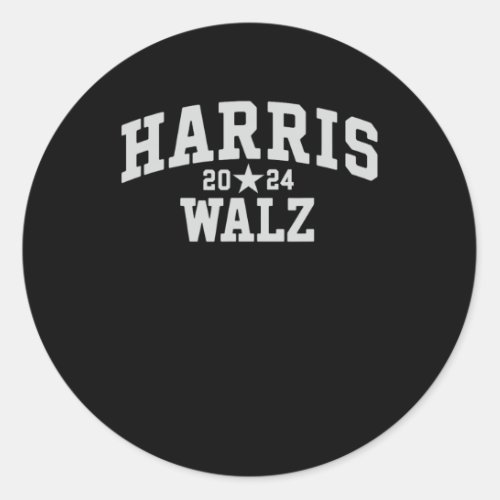 Walz 2024 Vintage Curved Arched Harris Waltz 2024  Classic Round Sticker