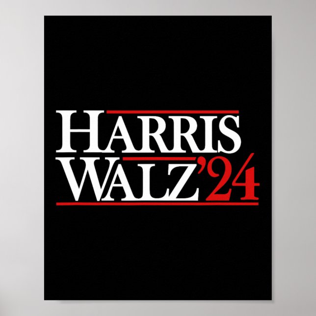Walz 24 President Kamala 2024  Poster (Front)