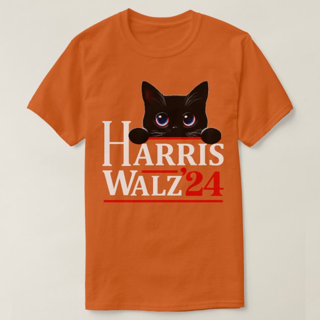 Walz Cat Lady tim walz TShirt 2 (Design Front)