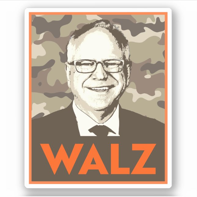WALZ Hope in Camouflage Sticker (Front)