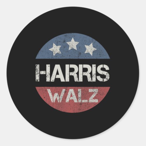 Walz Kamala Harris For President 2024 Election  Classic Round Sticker