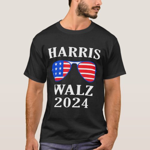 Walz Waltz 2024 Kamala Harris Waltz American Flag  T_Shirt