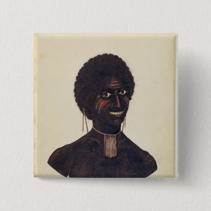 Wambela, wife of Cobbawn Wogi, native chief Pinback Button