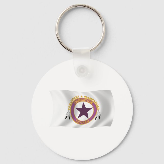 Wampanoag Tribe Flag Keychain (Front)