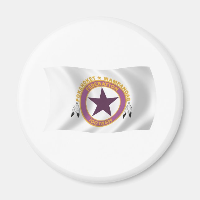 Wampanoag Tribe Flag Magnet (Front)