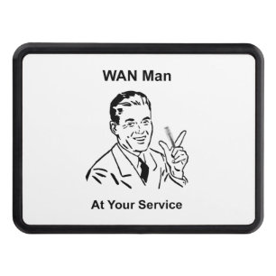 WAN Man At Your Service Retro Tech Hitch Cover