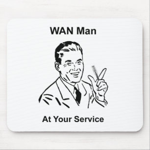WAN Man At Your Service Retro Tech Mouse Pad