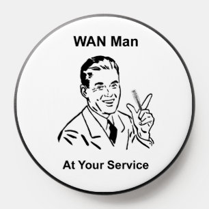 WAN Man At Your Service Retro Tech PopSocket