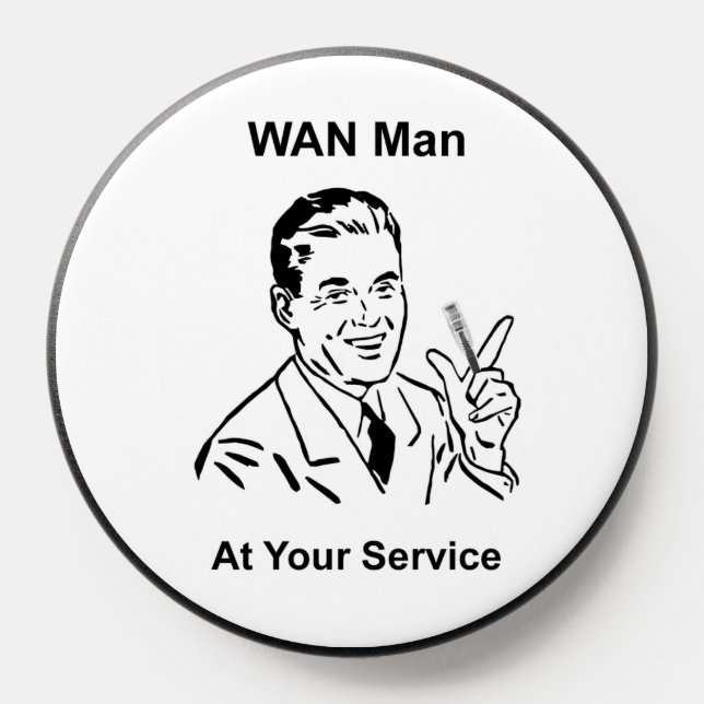 WAN Man At Your Service Retro Tech PopSocket (Popsocket)