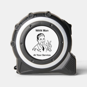 WAN Man At Your Service Retro Tech Tape Measure