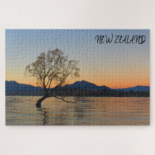 wanaka sunset tree jigsaw puzzle