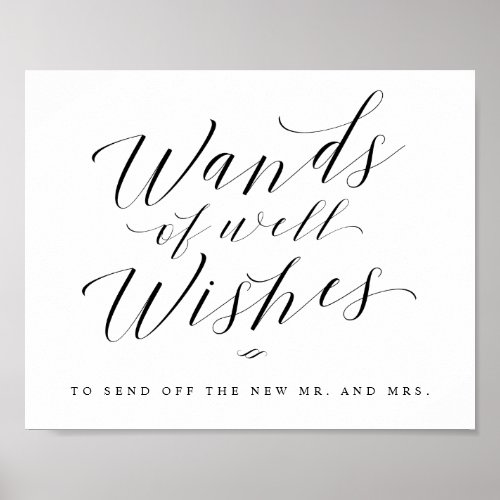 Wand Streamers Send Off Calligraphy Wedding Sign