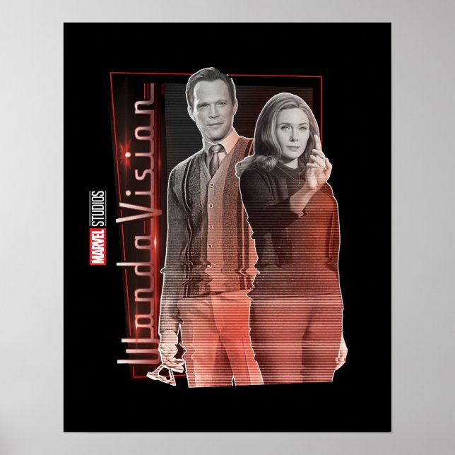Wanda and Vision Retro Couple Poster (Front)