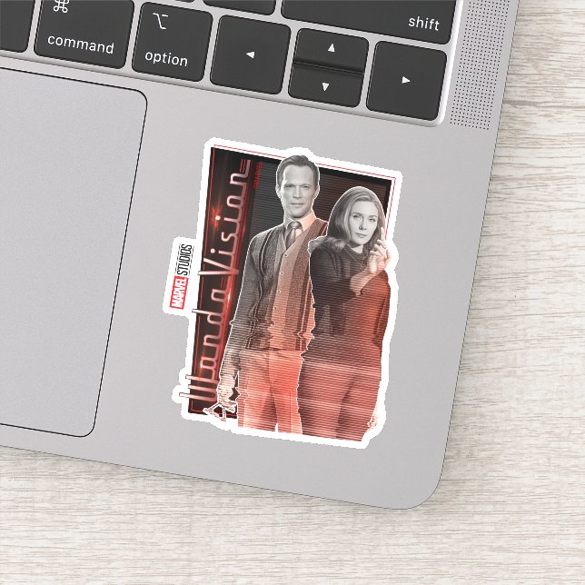 Wanda and Vision Retro Couple Sticker (Detail)