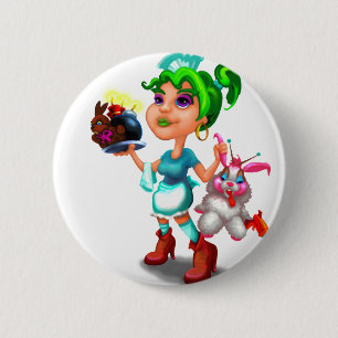 WANDA the COSMIC WAITRESS Button