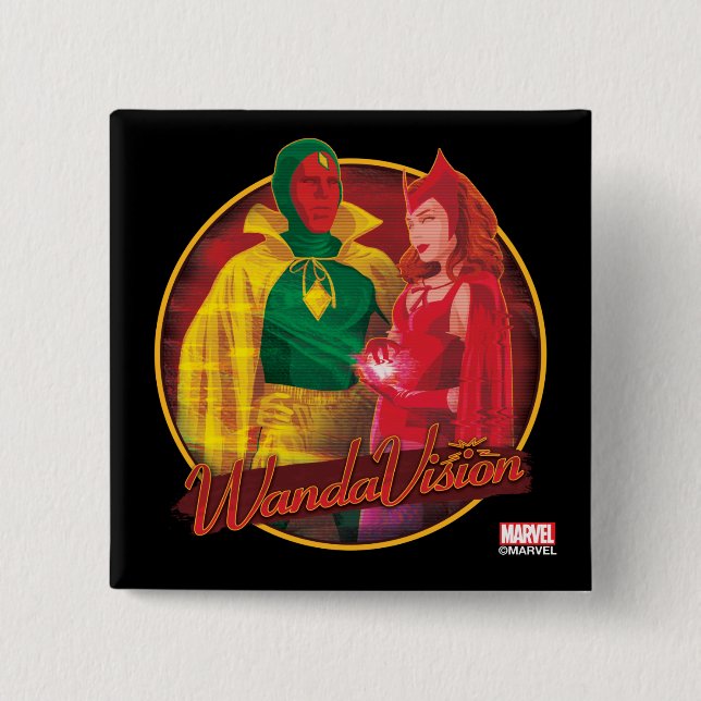 WandaVision Halloween Graphic Button (Front)