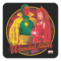 WandaVision Halloween Graphic Square Sticker