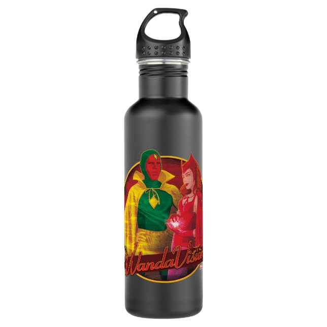 WandaVision Halloween Graphic Stainless Steel Water Bottle (Front)