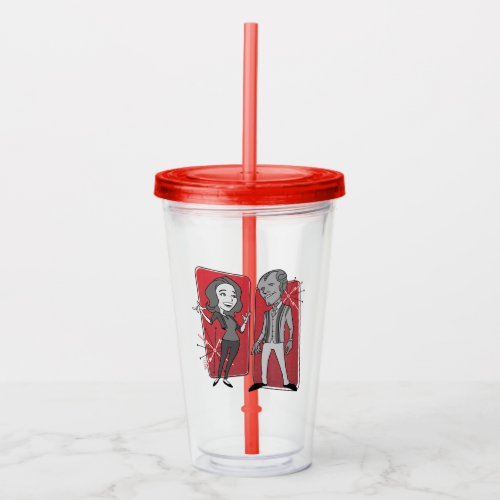 WandaVision Retro Animation Graphic Acrylic Tumbler