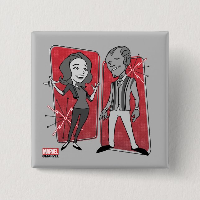WandaVision Retro Animation Graphic Button (Front)