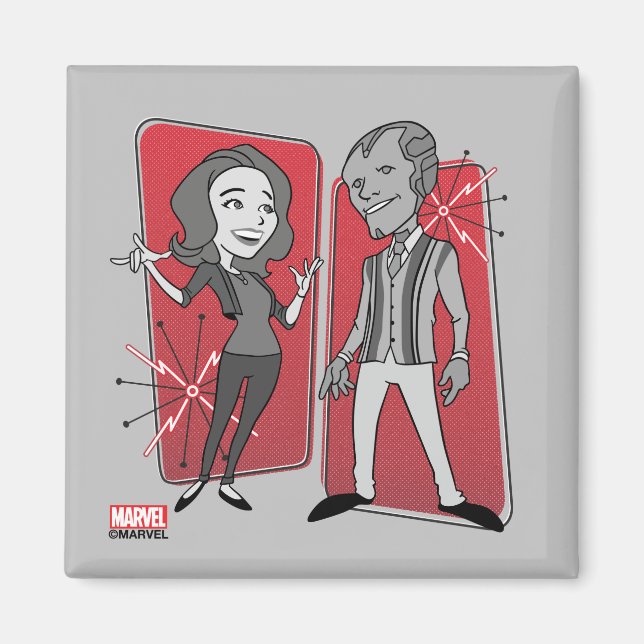 WandaVision Retro Animation Graphic Magnet (Front)