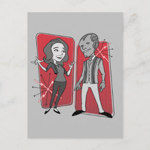 WandaVision Retro Animation Graphic Postcard
