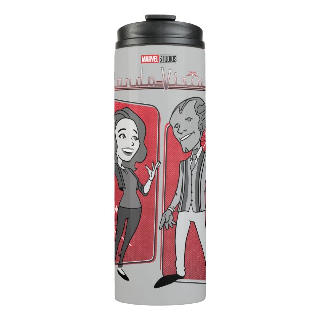 WandaVision Retro Animation Graphic Thermal Tumbler (Front)