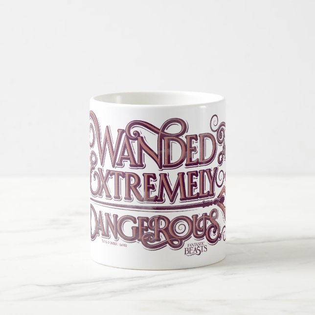 Wanded And Extremely Dangerous Graphic - Pink Coffee Mug (Center)