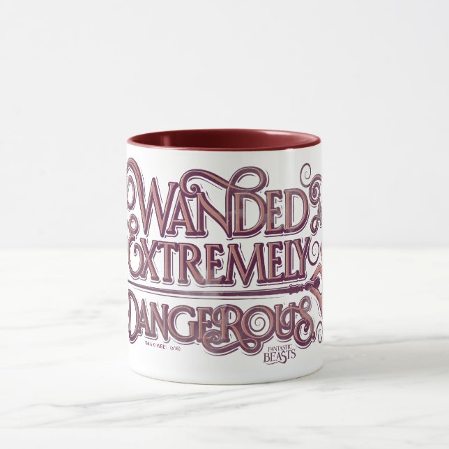 Wanded And Extremely Dangerous Graphic - Pink Mug (Center)
