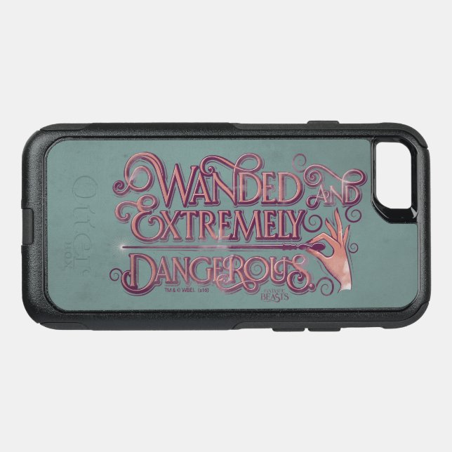 Wanded And Extremely Dangerous Graphic - Pink Otterbox iPhone Case (Back Horizontal)