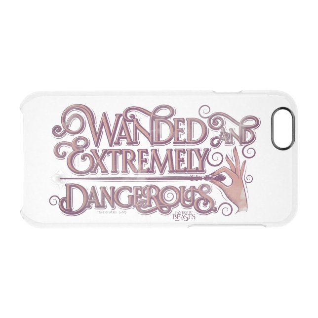 Wanded And Extremely Dangerous Graphic - Pink Uncommon iPhone Case (Back Horizontal)