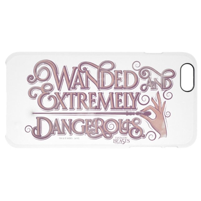 Wanded And Extremely Dangerous Graphic - Pink Uncommon iPhone Case (Back Horizontal)