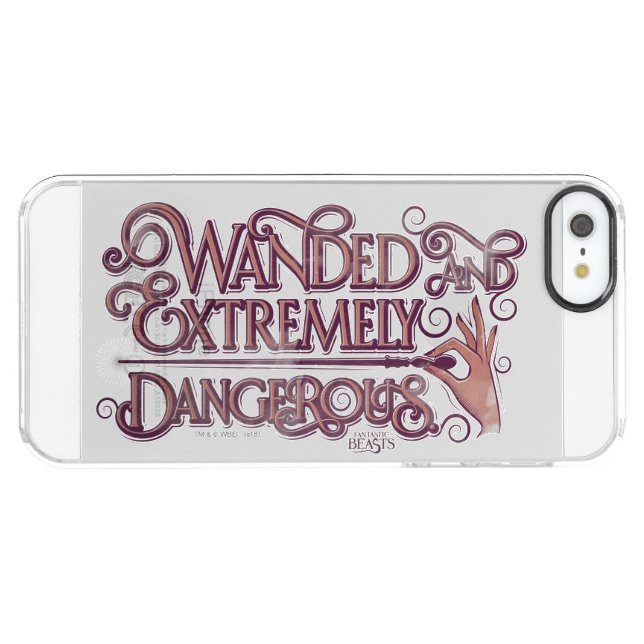 Wanded And Extremely Dangerous Graphic - Pink Uncommon iPhone Case (Back Horizontal)